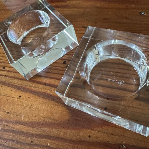 Oleg Cassini Crystal Votive Sedoma Candle Holder Signed Boxed Set Of 2 Units New - Picture 8 of 16